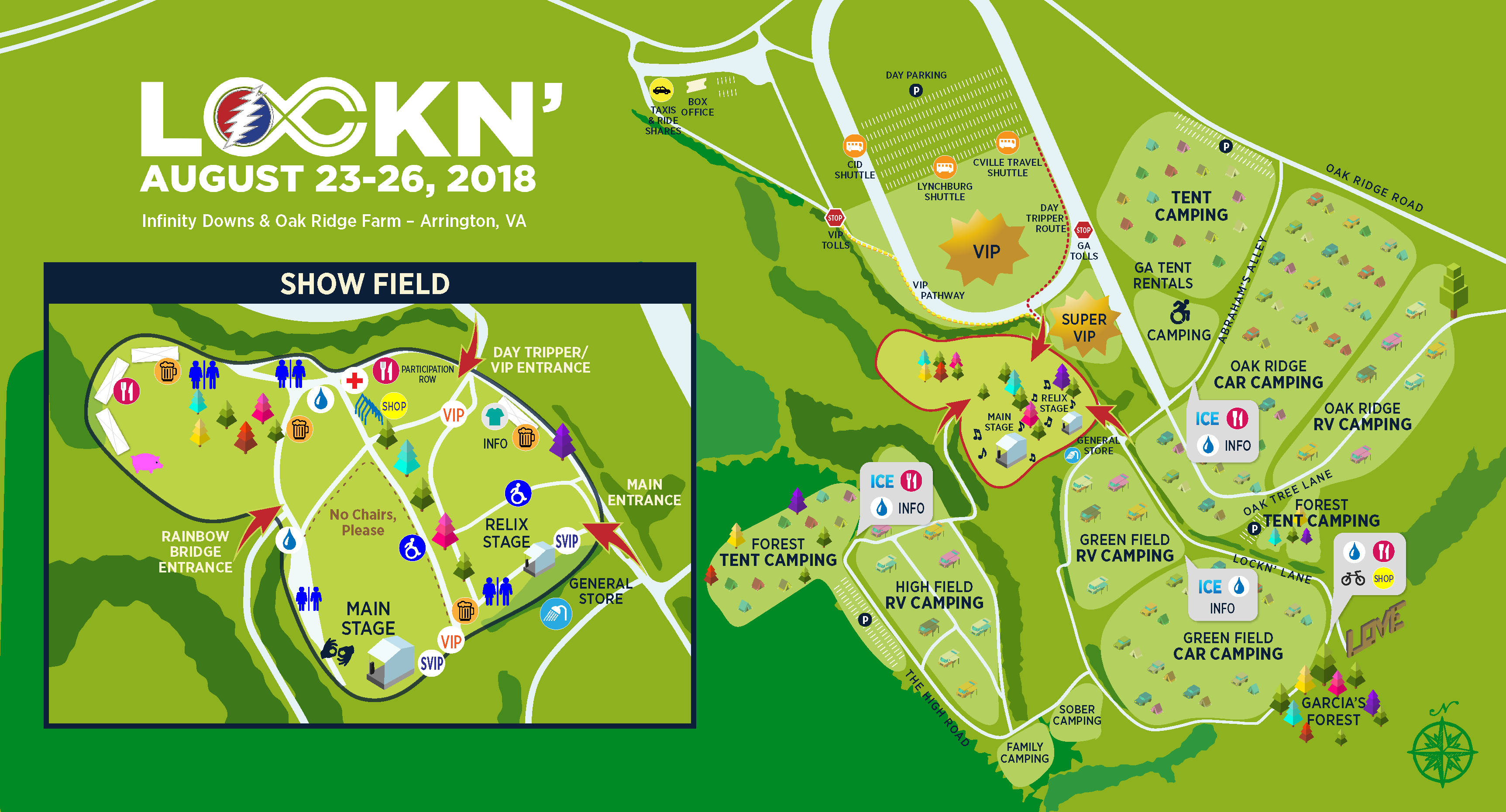 LOCKN' Map LOCKN' Festival