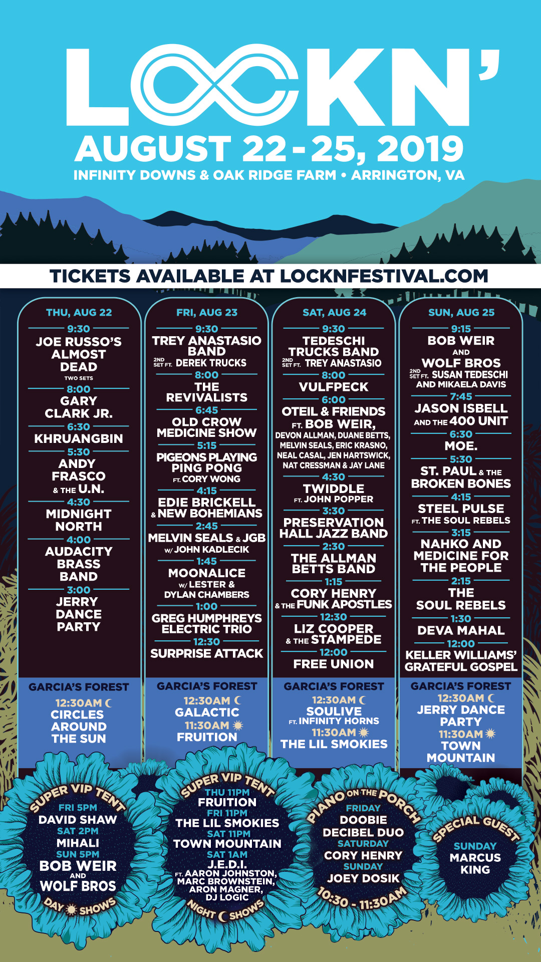 More collaborations announced and official schedule! r/lockn